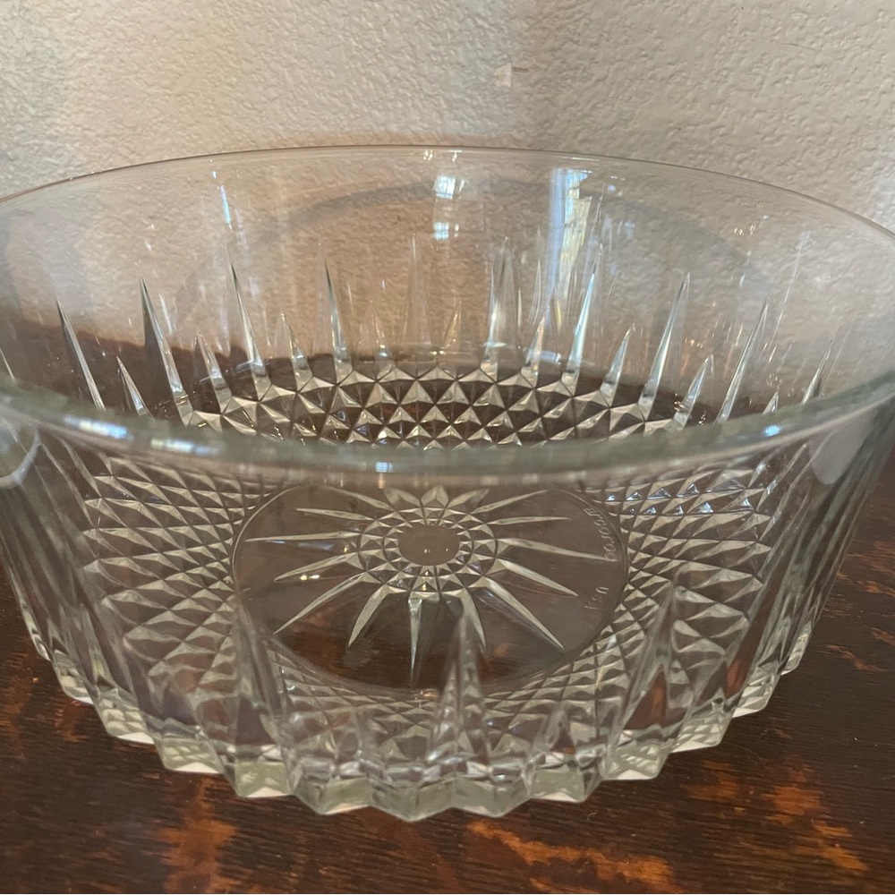 Vintage Starburst Crystal Lead Glass Bowl